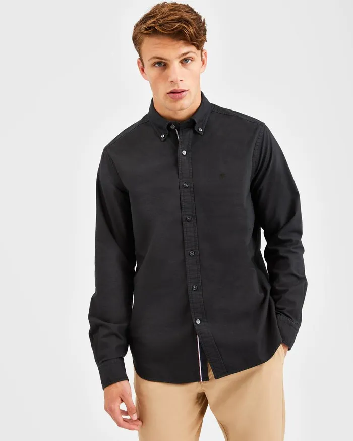 Ben Sherman Oxford Shirts Men Beatnik Oxford Garment Dye Shirt 8211 Washed Black