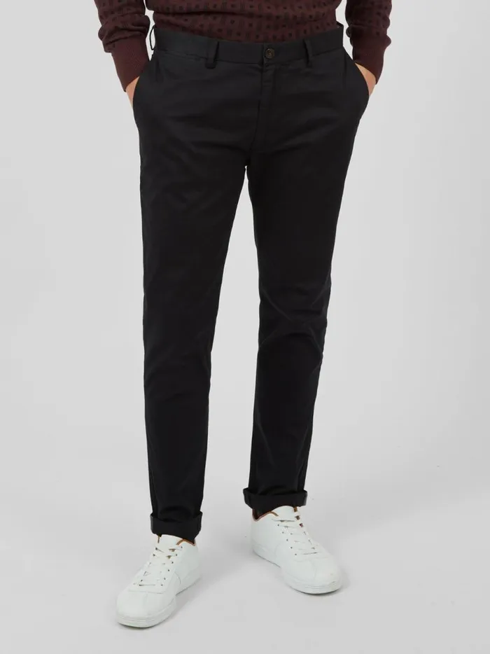 Ben Sherman Pants and Chinos Men Signature Skinny Stretch Chino Pant 8211 Black