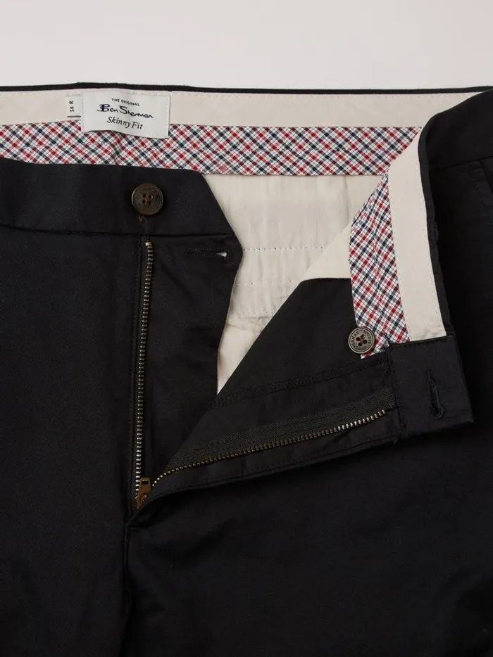 Ben Sherman Pants and Chinos Men Signature Skinny Stretch Chino Pant 8211 Black