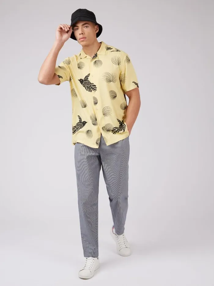 Ben Sherman Short Sleeve Shirts Men B By Bird Print Shirt Ben Sherman Short Sleeve Shirts Men B By Bird Print Shirt