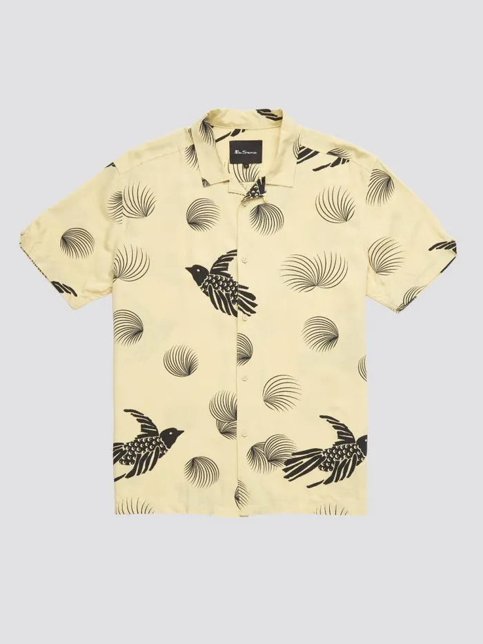 Ben Sherman Short Sleeve Shirts Men B By Bird Print Shirt Ben Sherman Short Sleeve Shirts Men B By Bird Print Shirt
