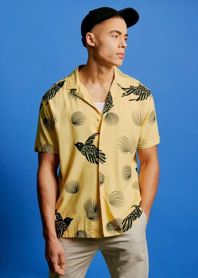 Ben Sherman Short Sleeve Shirts Men B By Bird Print Shirt Ben Sherman Short Sleeve Shirts Men B By Bird Print Shirt