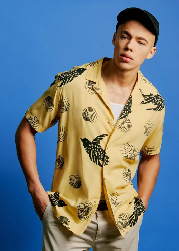 Ben Sherman Short Sleeve Shirts Men B By Bird Print Shirt Ben Sherman Short Sleeve Shirts Men B By Bird Print Shirt