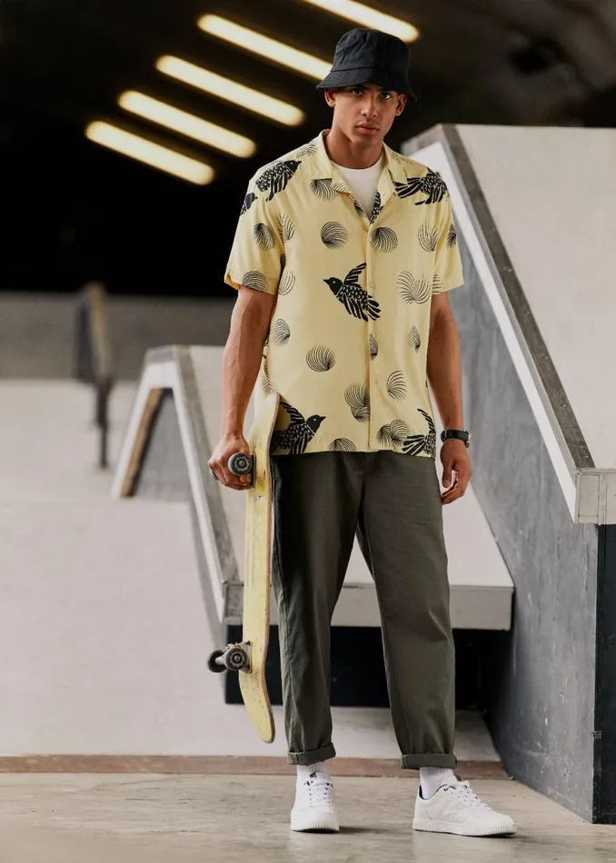 Ben Sherman Short Sleeve Shirts Men B By Bird Print Shirt Ben Sherman Short Sleeve Shirts Men B By Bird Print Shirt