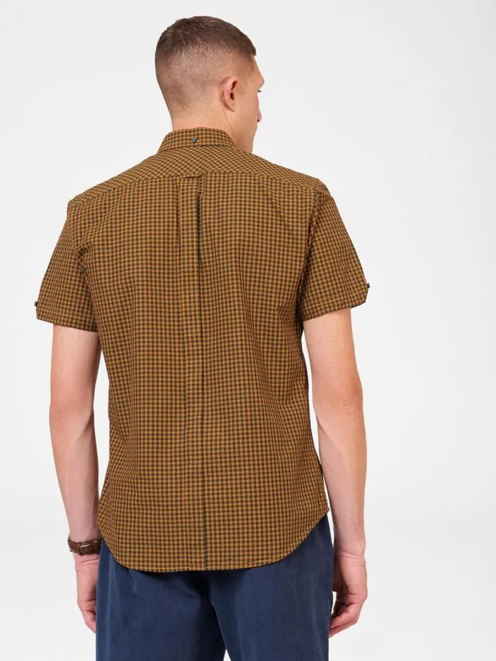Ben Sherman Short Sleeve Shirts Men Signature Gingham ShortSleeve Shirt 8211 Mustard Ben Sherman Short Sleeve Shirts Men Signature Gingham ShortSleeve Shirt 8211 Mustard