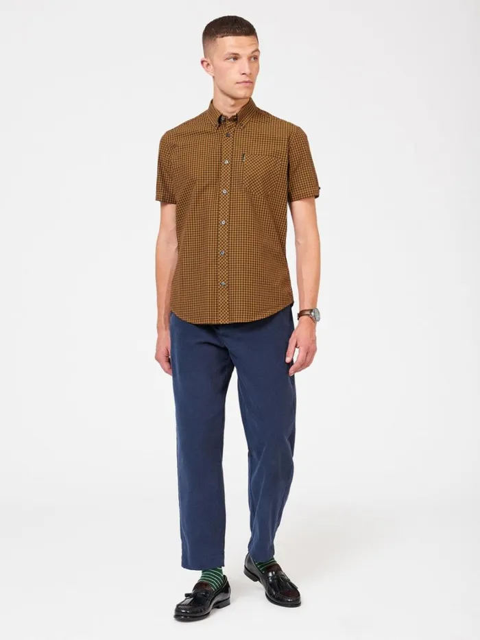 Ben Sherman Short Sleeve Shirts Men Signature Gingham ShortSleeve Shirt 8211 Mustard Ben Sherman Short Sleeve Shirts Men Signature Gingham ShortSleeve Shirt 8211 Mustard