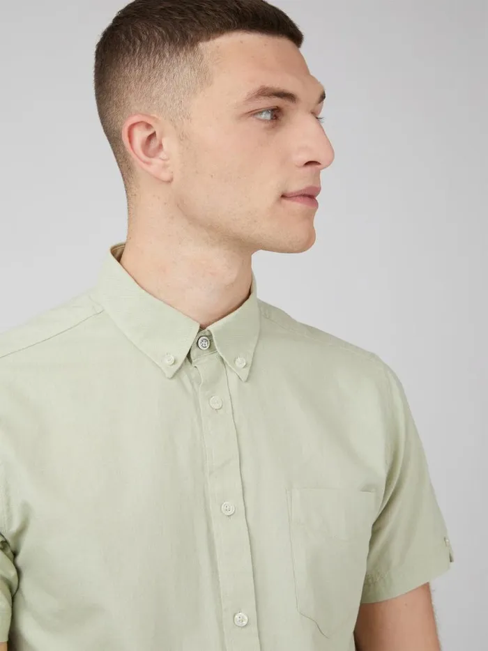 Ben Sherman Short Sleeve Shirts Men Signature Organic ShortSleeve Oxford Shirt 8211 Pistachio Ben Sherman Short Sleeve Shirts Men Signature Organic ShortSleeve Oxford Shirt 8211 Pistachio