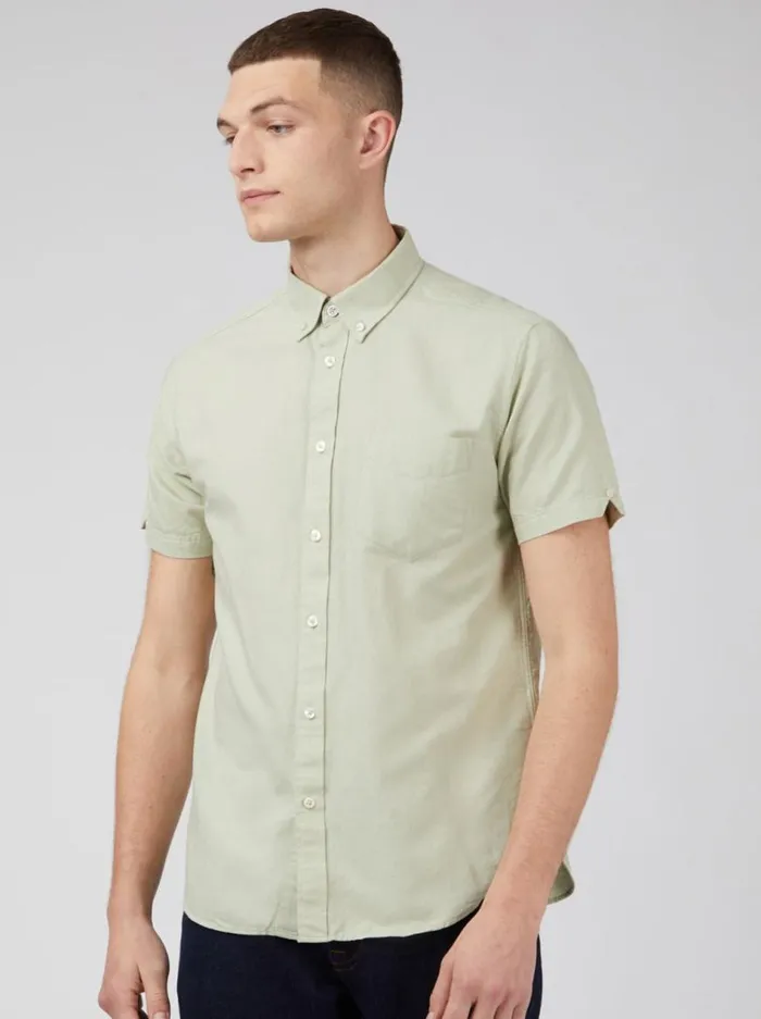 Ben Sherman Short Sleeve Shirts Men Signature Organic ShortSleeve Oxford Shirt 8211 Pistachio Ben Sherman Short Sleeve Shirts Men Signature Organic ShortSleeve Oxford Shirt 8211 Pistachio