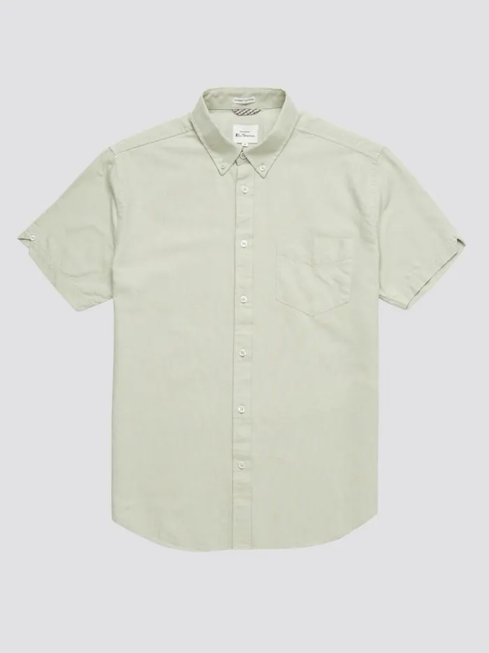 Ben Sherman Short Sleeve Shirts Men Signature Organic ShortSleeve Oxford Shirt 8211 Pistachio Ben Sherman Short Sleeve Shirts Men Signature Organic ShortSleeve Oxford Shirt 8211 Pistachio