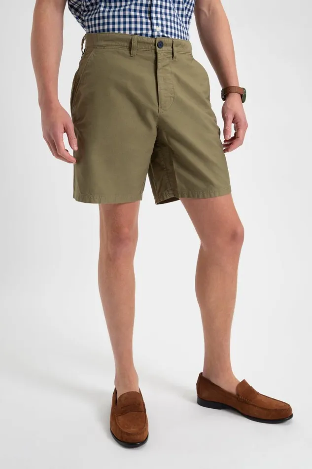 Ben Sherman Shorts Men Beatnik Oxford Garment Dye Slim Short 8211 Light Olive