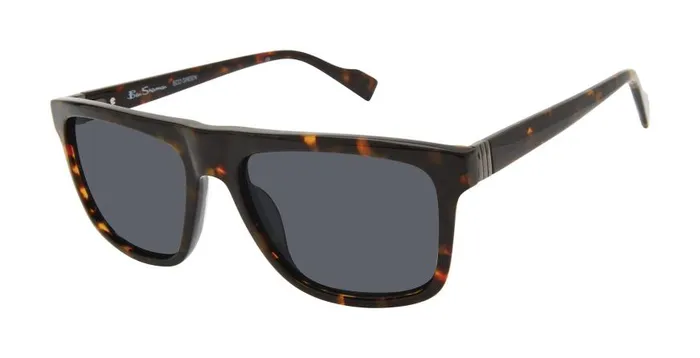 Ben Sherman Sunglasses Men Kings Polarized Retro Square Eco Sunglasses 8211 Tortoise