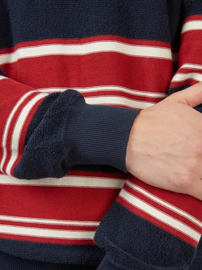 Ben Sherman Sweaters and Knits Men B By Striped Chunky Knit Sweater 8211 Navy