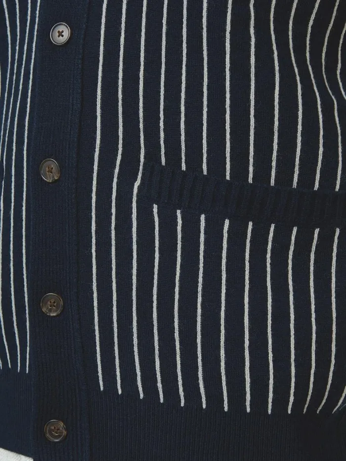 Ben Sherman Sweaters and Knits Men Jacquard Stripe Knit Cardigan 8211 Dark Navy Ben Sherman Sweaters and Knits Men Jacquard Stripe Knit Cardigan 8211 Dark Navy