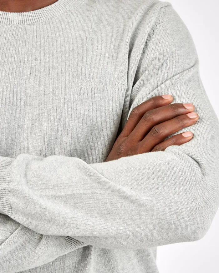 Ben Sherman Sweaters and Knits Men Signature Knit Crewneck Sweater 8211 Steel
