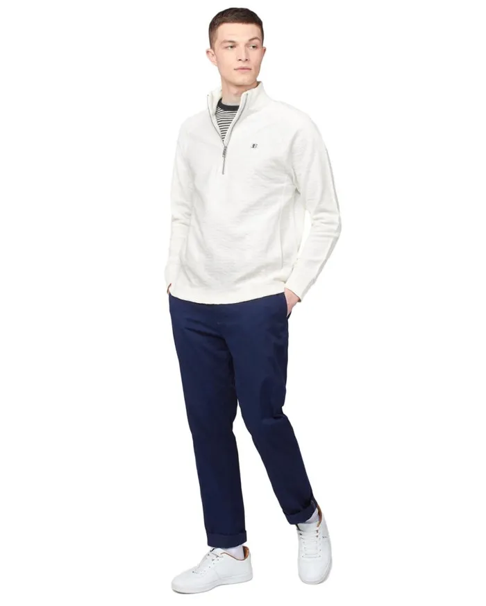 Ben Sherman Sweatshirts and Hoodies Men B By Loopback Jersey Sweatshirt 8211 Ivory