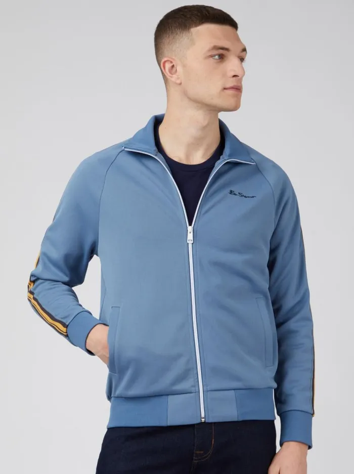 Ben Sherman Sweatshirts and Hoodies Men Signature ZipThrough Track Jacket 8211 Blue Ben Sherman Sweatshirts and Hoodies Men Signature ZipThrough Track Jacket 8211 Blue
