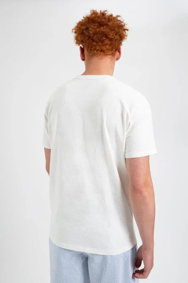 Ben Sherman TShirts and Graphic Tees Men Garment Dye Beatnik ShortSleeve TShirt 8211 White