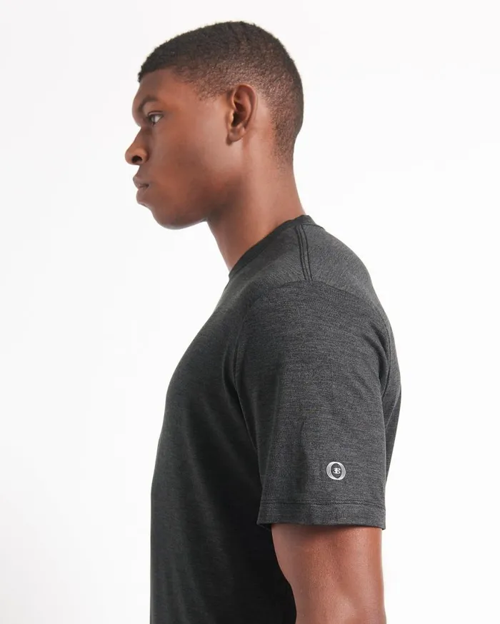 Ben Sherman TShirts and Graphic Tees Men Performance Stretch Marl TShirt 8211 Black