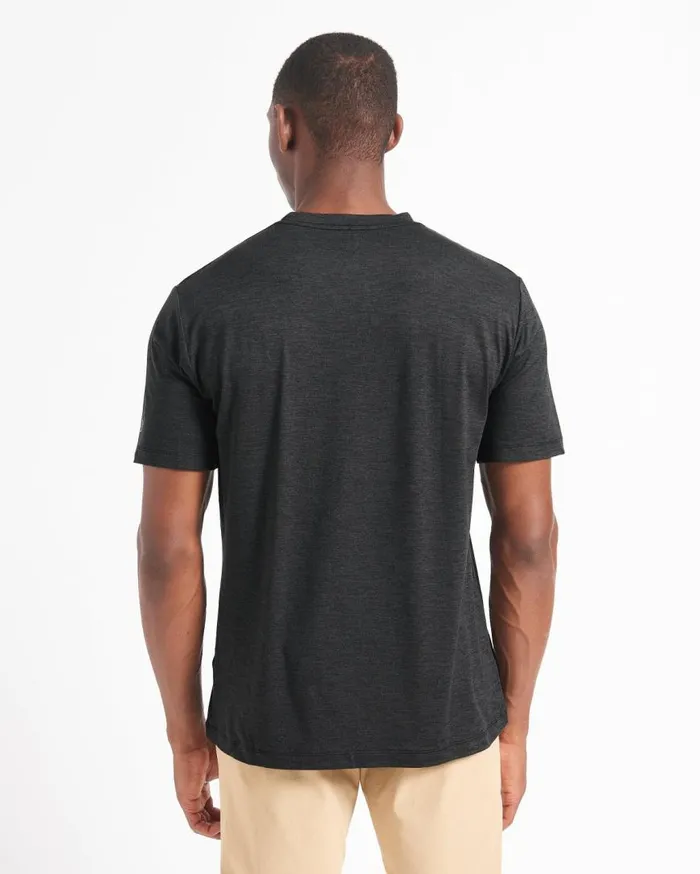 Ben Sherman TShirts and Graphic Tees Men Performance Stretch Marl TShirt 8211 Black