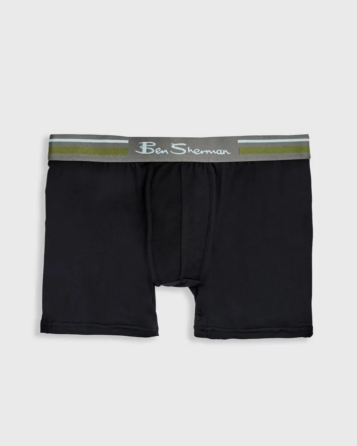 Ben Sherman Underwear Men 4Pack Microfiber Boxer Briefs 8211 BlackRedGreyBlue