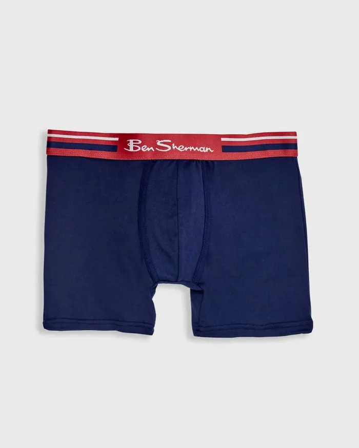 Ben Sherman Underwear Men 4Pack Microfiber Boxer Briefs 8211 PlaidRedGreyNavy