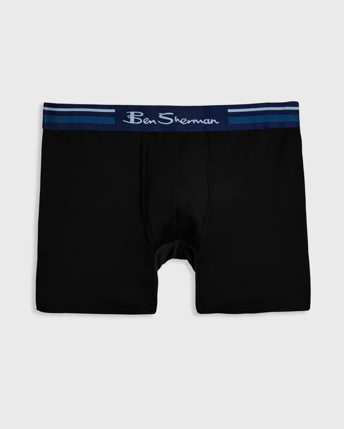 Ben Sherman Underwear Men 4Pack Microfiber Boxers 8211 CheckBlueGreyBlack