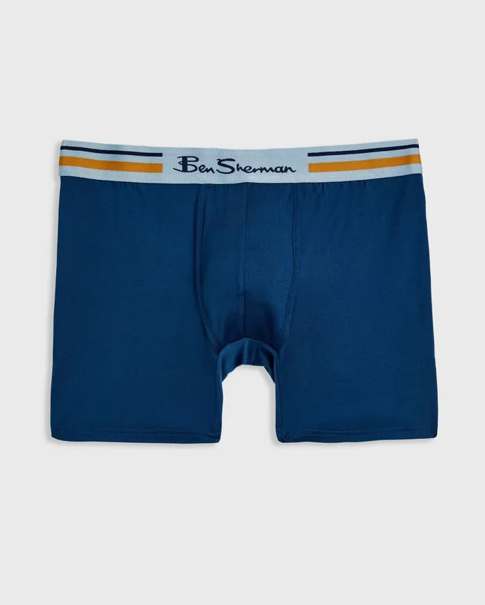 Ben Sherman Underwear Men 4Pack Microfiber Boxers 8211 CheckBlueGreyBlack
