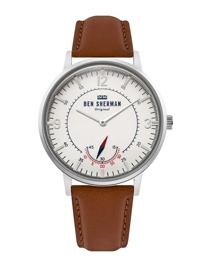 Ben Sherman Watches Men Portobello Heritage Watch 8211 BrownOffWhiteSilver