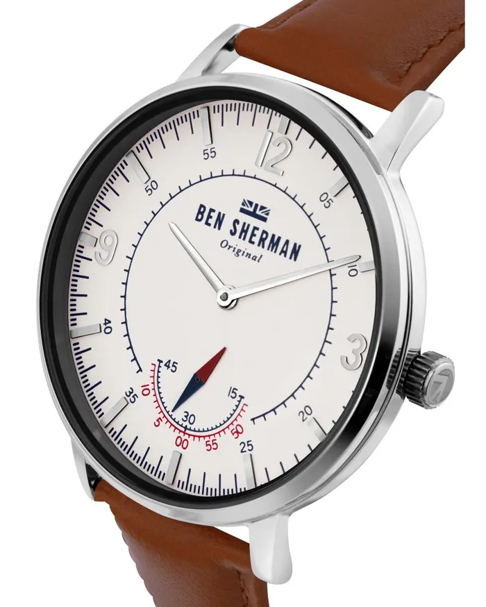 Ben Sherman Watches Men Portobello Heritage Watch 8211 BrownOffWhiteSilver