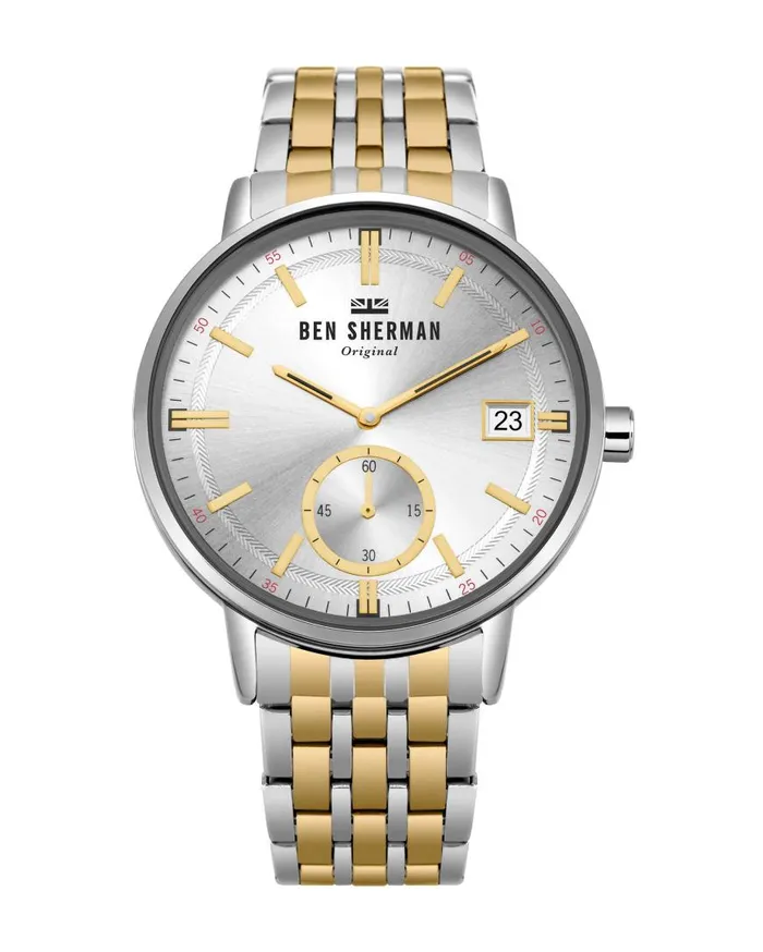 Ben Sherman Watches Men Portobello Professional Watch 8211 SilverGoldSilverSilver