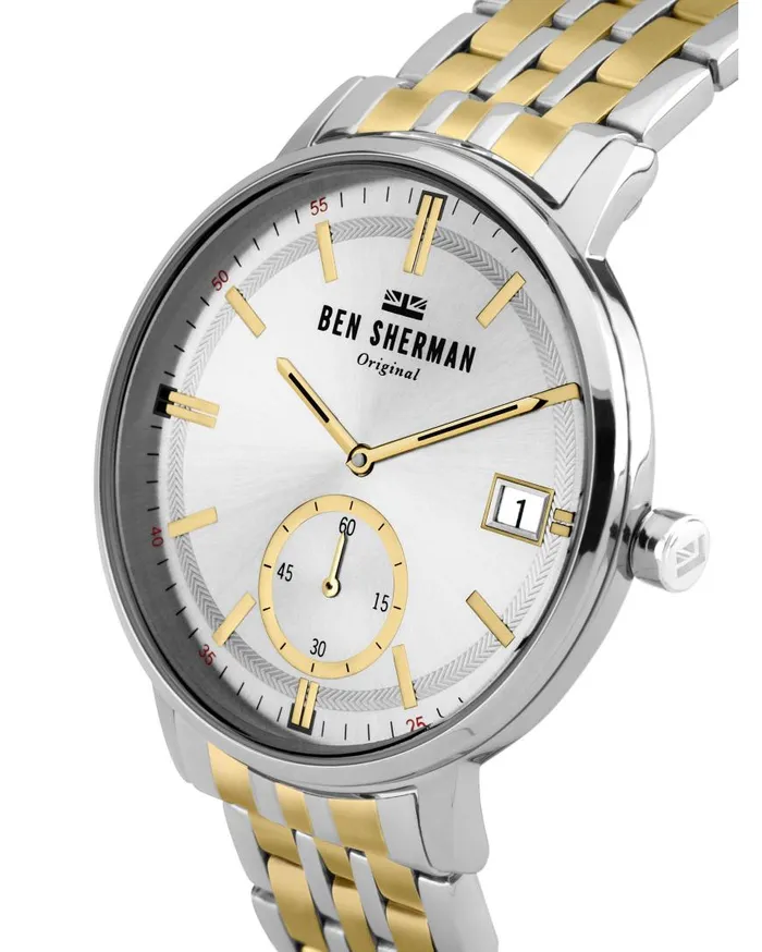 Ben Sherman Watches Men Portobello Professional Watch 8211 SilverGoldSilverSilver