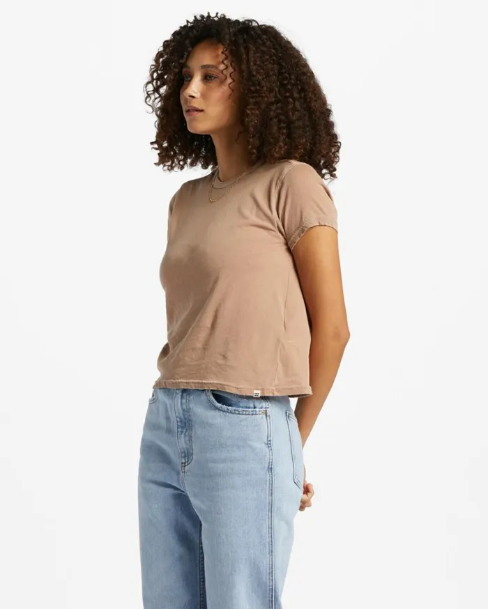 Better Then Basic Short Sleeve TShirt Stone Women Billabong Essentials