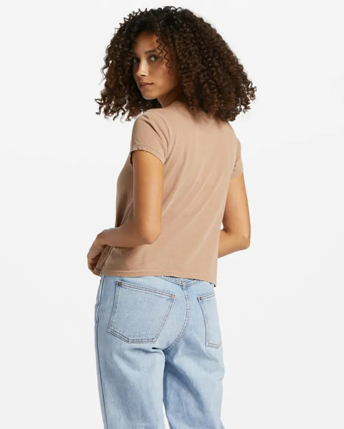 Better Then Basic Short Sleeve TShirt Stone Women Billabong Essentials