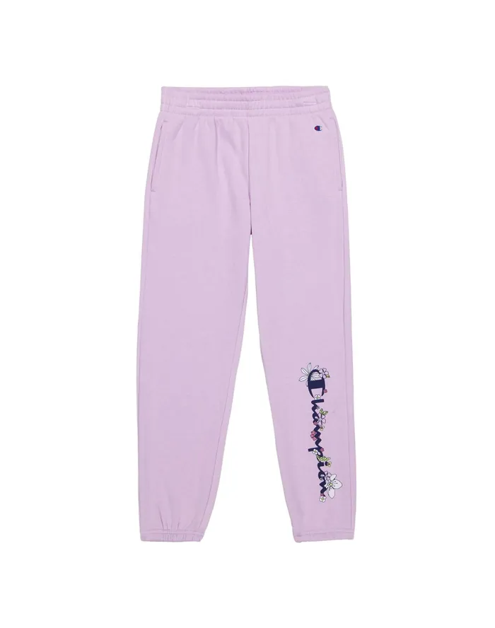 Big Girls039 Powerblend Joggers Block Logo 245034 Lavender Bouquet Kids Champion Pants and Leggings Big Girls039 Powerblend Joggers Block Logo 245034 Lavender Bouquet Kids Champion Pants and Leggings