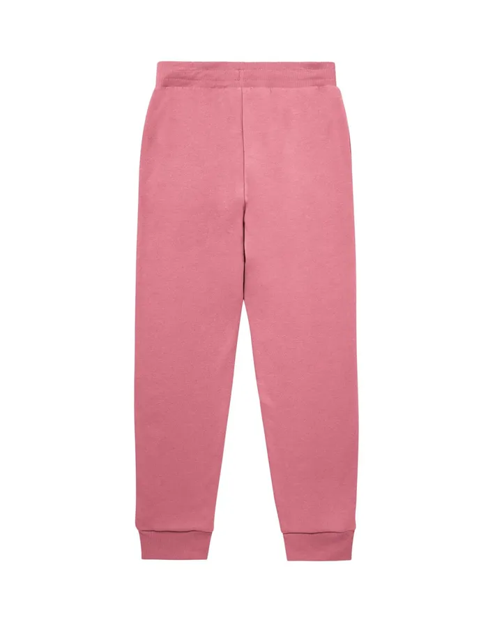 Big Girls Powerblend Joggers Glitter Script Logo 245034 Terracotta Pink Kids Champion Pants and Leggings