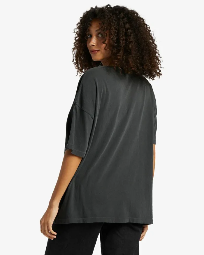 Big Wave TShirt Off Black Women Billabong Graphic Tees and Tanks