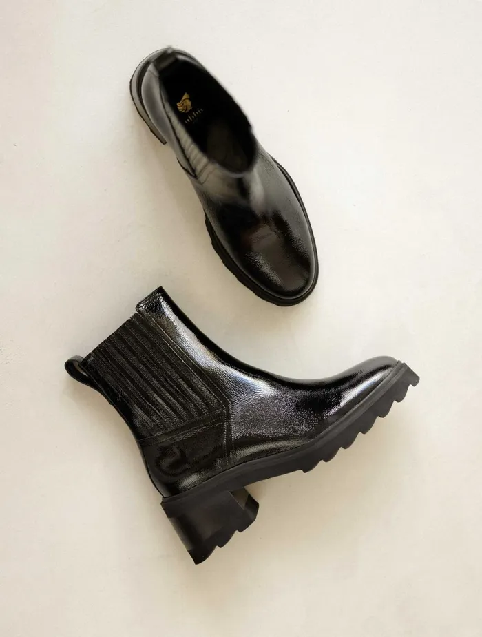Bobbies Ankle Boots Lison Black Vinyl 8211 Women