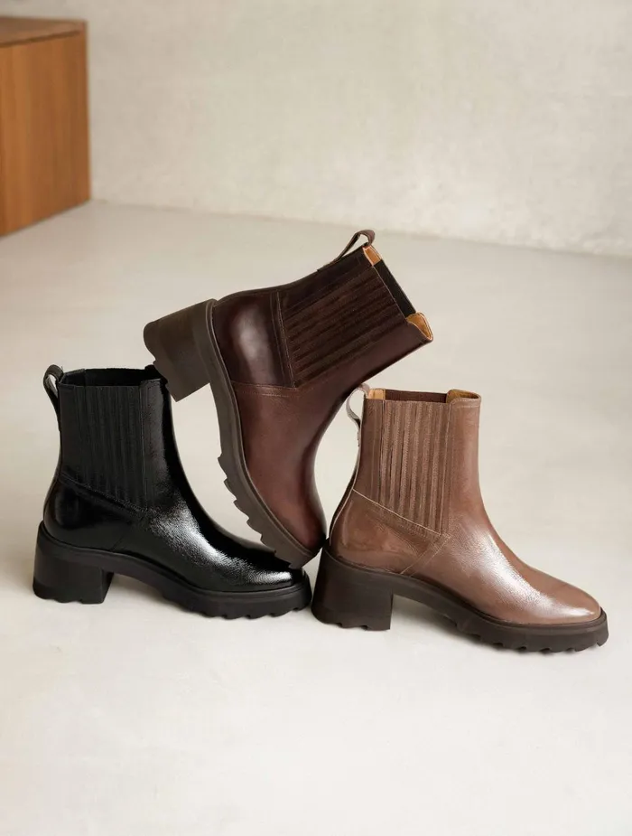 Bobbies Ankle Boots Lison Black Vinyl 8211 Women
