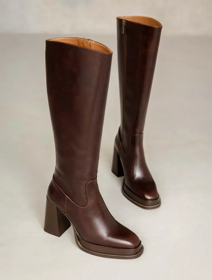 Bobbies Knee High Boots Callie Irish Coffee 8211 Women