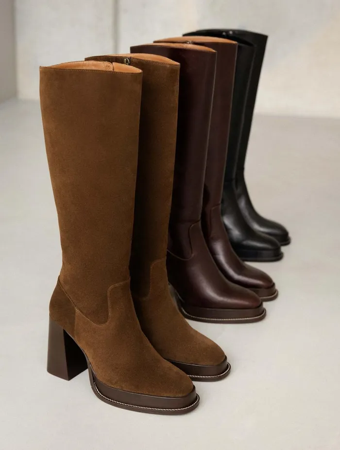 Bobbies Knee High Boots Callie Rockies Brown 8211 Women