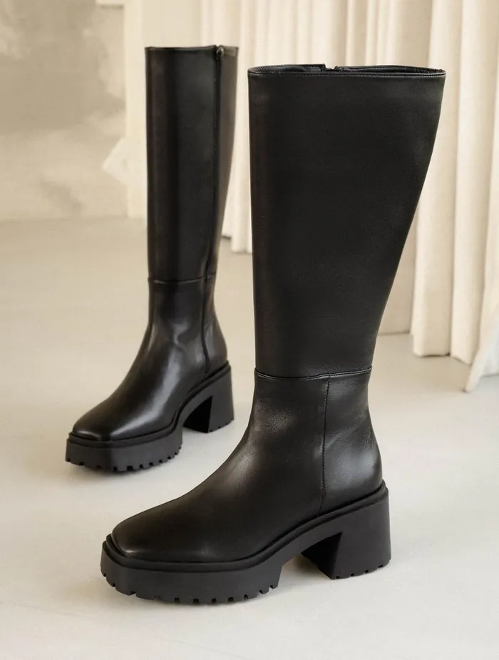 Bobbies Knee High Boots Sandra Passion Black 8211 Women