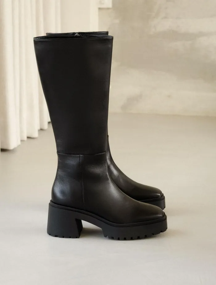 Bobbies Knee High Boots Sandra Passion Black 8211 Women