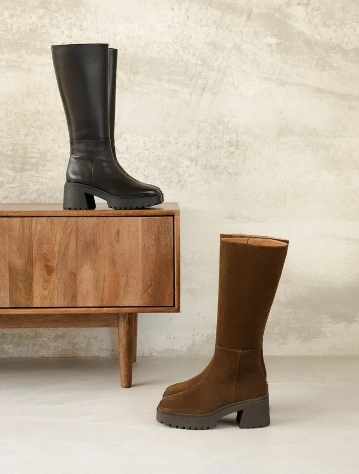 Bobbies Knee High Boots Sandra Passion Black 8211 Women