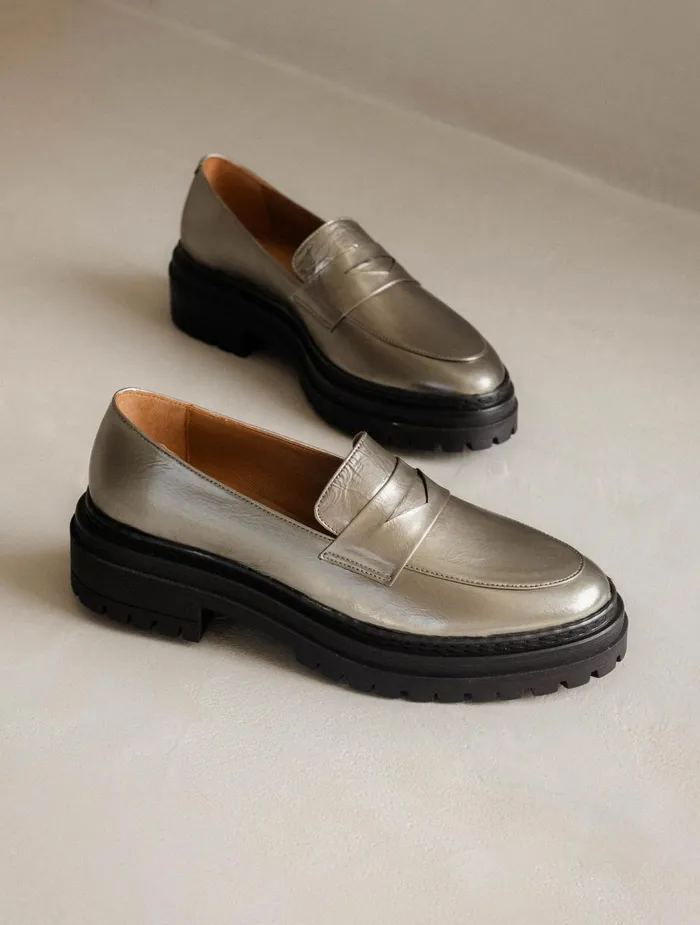 Bobbies Loafers and Derbies Amalia Cosmic Silver 8211 Women