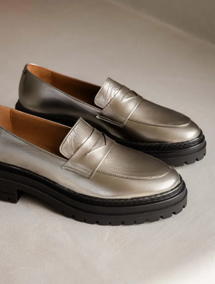 Bobbies Loafers and Derbies Amalia Cosmic Silver 8211 Women