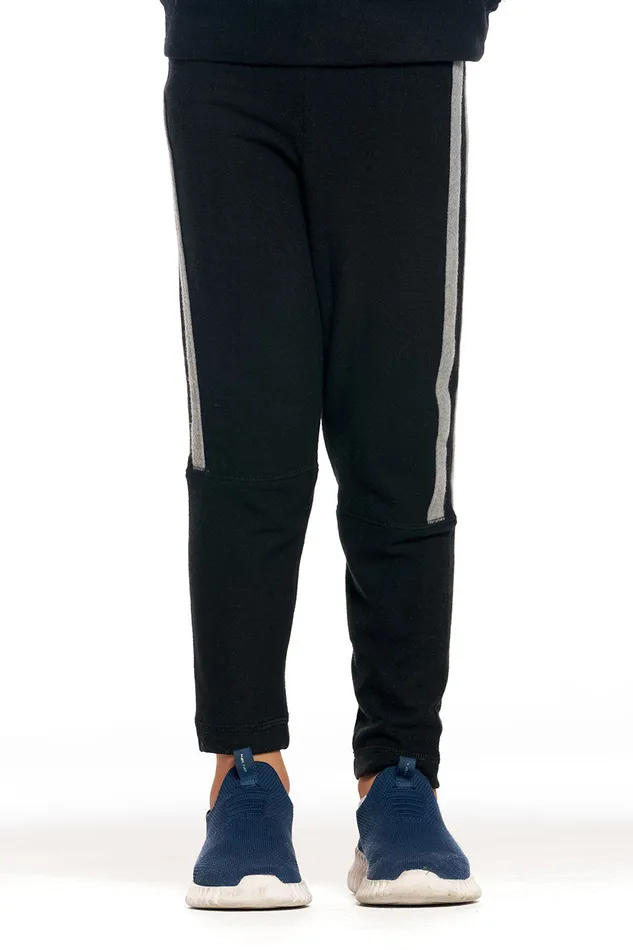 Bottoms Boys rPET Bliss Knit Blocked Extended Cuff Jogger with Strappings Chaser Brand