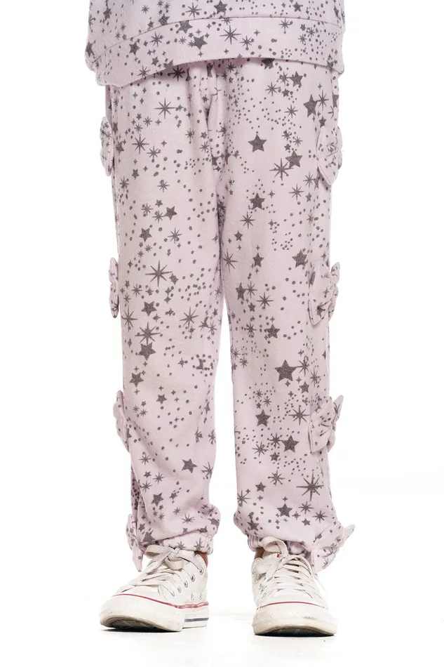 Bottoms Chaser Brand Girls rPET Bliss Knit Bow Detail Easy Joggers