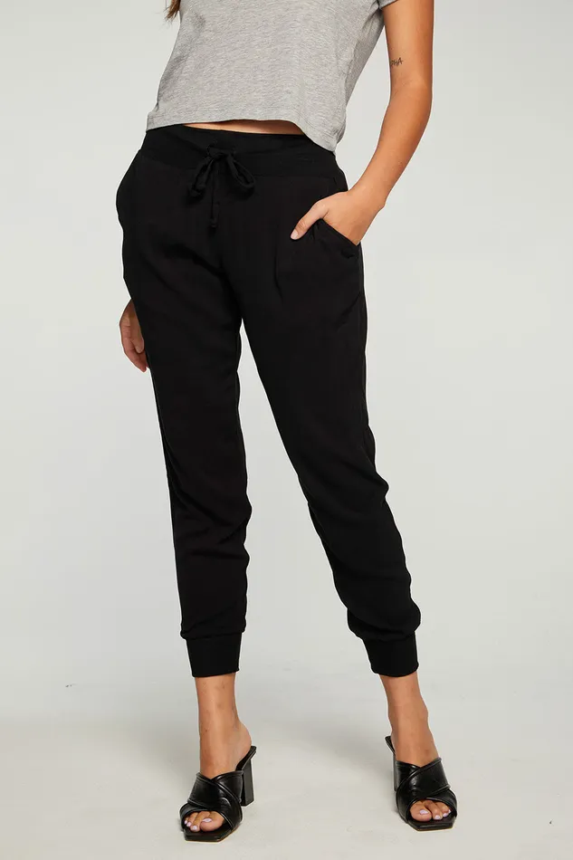 Bottoms Chaser Brand Womens Heirloom Wovens Rib Jogger