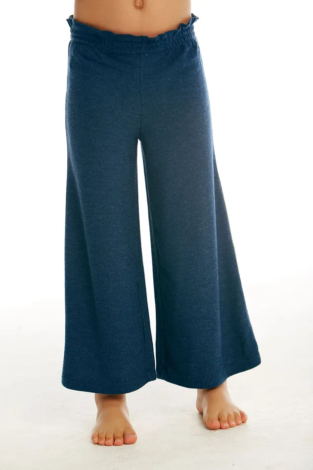 Bottoms Girls Chaser Brand Cozy Knit Paperbag Waist Wide Leg Pant