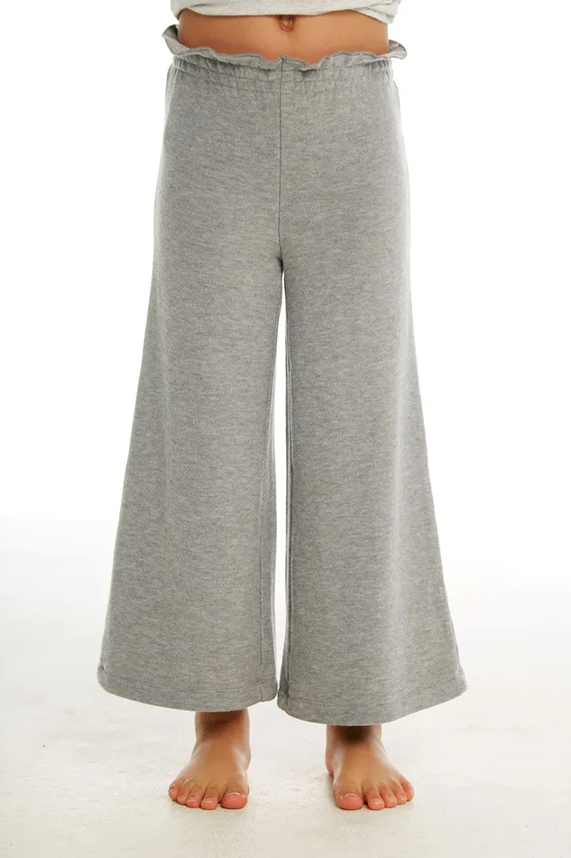 Bottoms Girls Cozy Knit Paperbag Waist Wide Leg Pant Chaser Brand